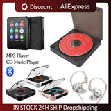 Portable CD Bluetooth-compatible Hifi Speaker Touch Control HIFI Walkman Disc 3.5mm Jack USB Stereo Music Player