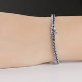 Gemstone Girls Fashion Simple Bright Silver Bracelet