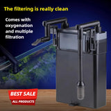Fish tank wall filter bucket small oil removal membrane external mounted water purification filtration