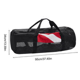 Sports Duffle Bag with Adjustable Shoulder Strap Portable Extra Large Scuba Diving Mesh Tote Snorkeg Gear Organizer