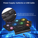 Electronic Hand Roll Set 9 Pads Built-in Stereo Speaker Drumsticks Foot Pedal Birthday Gift Practice Pad Drum Kit