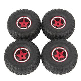 4Pcs Metal Beadlock Wheel Rim And Rubber Tire Set For MN D90 MN90 MN98 MN99S 1/12 RC Car Upgrade Parts Accessories