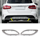 Top-1 Pair Rear Exhaust Pipe Trim Bezel Fit for Mercedes W177 a W238 E W205 C 2058852221,2058852321