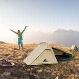 Double Layers Backpacking Tents 2 Persons Lightweight Camping Tent with Aluminium Pole