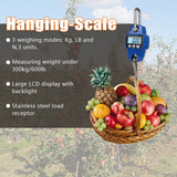 Heavy Duty Hanging Hook Scales Crane Scale Electronic Digital Stainless Steel Weight 300kg Portable