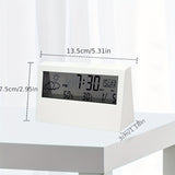 1pc LCD Electronic Clock Luminous Temperature And Humidity Meter Transparent Model Temperature And Humidity Meter Clock Creative Weather Display With Alarm Clock Beach Vacation Essential