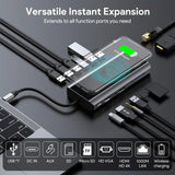 13 In 1 Hd mi 3 Port Usb With VGA TF SD Card Reader 3.0 Jack Audio Laptops Type C Hub USB Docking Station