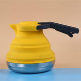 1 Piece Collapsible Camping Kettle Fit For Hiking, Travel & Outdoors 42 Ounce Capacity (Yellow)