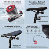 Bicycle Rear Light Waterproof Rechargeable Brake Sensing Lights Bike Safety Warning Lamp Cycg LED Taillight for Night Riding