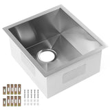 Camper Hand Wash Basin Large Capacity RV Rectangular Sink Easy To Install 304 Stainless Steel with Soundproof Pad for Motorhome