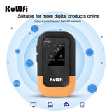 new design KuWFi wireless 3000mAh mobile 4g lte unlocked pocket wifi router with sim card slot