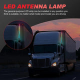 55cm 12/24V Premium Flashing Antenna Lights Car LED Whip Lamp Truck Running Streamer