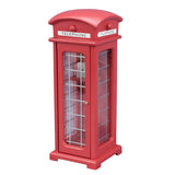 1/12 Scale Wooden Telephone Booth Figurine Miniature Ornament Craft Accessory For Dollhouse Pretend Play Toys
