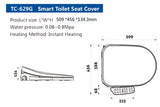 Toilet lid self cleaning heating wc electronic bidet smart toilet seat cover