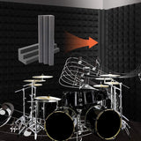 24 Pcs Bass Traps Acoustic Panels Sound Padding,Studio for Corner Soundproofing Foam,Sound Proof Foam