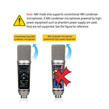 JAYETE C-01 UHF Professional Wired to Wireless Microphone Converter Micphone Transmitter & Receiver 571~598MHz 48V Phantom Power