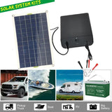 50W Monocrystale Silicon Solar Panel Battery Clip + Charging Compartment 12V Dual USB Output Sola r Cells Solars Panels