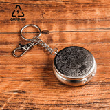 CRUSHER Mini Portable Ashtray with Cover Cigarette Holder Stainless Steel Pocket Ash Tray for Travel Cute Smoking Accessories