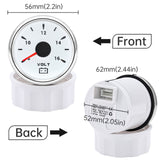 Auto Gauge 2" 52MM Voltmeter for Marine Boat Car 8-16V VOLTS with 7 Color Backlight IP67 Waterproof Volt Meter Indicator