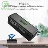 DC 10400mAh 5/9V/12V/15V/24V 1A/2A Output Uninterruptible Power Supply 85‑265V UPS Battery Backup EU Plug