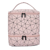 30 Bottles Nail Polish Storage Portable Cosmetic Large Handbag Organizer with Handle for Travel 2 Layer Essential Oil Bag