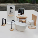 1/12 Simulation Washbasin Tub Toilet Model Doll Bathroom House Miniature Furniture Parts