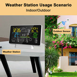 WiFi Color Screen Smart Station - Accurate Temp & Humidity Meter, Clock, 4-Day Weather Forecast.