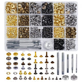 Snaps Fasteners Kit, 200Sets Rivets, 140 Eyelets And Grommets, 40 Snap Buttons, 20Screws, Setting Tool For Leather