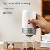 1pc, Electric Coffee Grinder, Adjustable Coffee Bean Grinder, Spice Grinder, One Touch Coffee Mill, Portable Ceramic Conical Burr Coffee Grinder For Camping Kitchen  Travel Coffee Make