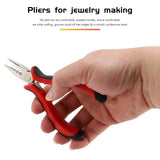 1 Pack 45 Steel Bead Crimper Tools Crimping Press Plier for Jewelry Making Red