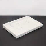 1pc Marble Pattern Bathroom Vanity Tray, Vanity Jewelry Perfume Storage Tray, Sink Countertop Organizer For Soap Towel, Bathroom Organizers And Storage, Bathroom Accessories