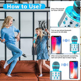 Wireless Karaoke Room Microphone Portable Bluetooth Speaker Recorder Home KTV Player LED Light Christmas Gift