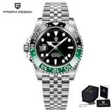 PAGANI DESIGN 40MM GMT Luxury Men Mechanical Wristwatch NH34 Automatic Watch Men's Stainless Steel Waterproof Clock Reloj Hombre
