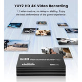 4K Video Capture Card Board HDMI-compatible USB 3.0 A C Loopout Recorder 1080P Grabber OBS Capturing Game Live Streaming Mic