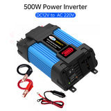500W Power Inverter DC 12V to AC 110V Car Charger Converter with Dual USB Ports 8 Safety Protection Suitable