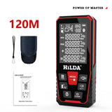 HILDA 100M 120M Rangefinder Digital Tape Laser Distance Meter Range Finder Test Tool Building Measure Ruler
