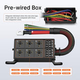 DaierTek 12V Way 12 AWG Pre-wired Waterproof Box 6 Slot ATC/ATO Fuse Relay Block for Car Marine
