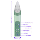 Baby Nasal Aspirator Electric Nose Cleaner with 3 Silicone Tips & Suction Strengths Built-in Flashlight and Music