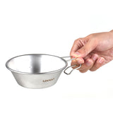 LIXADA 2pcs Stainless Steel Travel Sierra Cup 200ml Measuring Bowl for Backpacking Camping Picnic Cookware