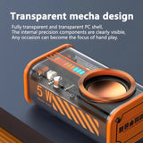 K07 Transparent Bluetooth Speaker Small Steel Cannon LED Wireless 3D Surround Portable Intelligent TWS Audio Waterproof