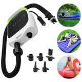 Board Air Pump with 6 Nozzles, Dual Stage Inflation and Auto-Off for Inflatable Paddle Boards, Boats and Mattresses