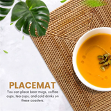 2 Pcs Non Rattan Placemats Dining Table Woven Place Insulation Heat Resistant Mats