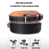 Heavy Duty PU Leather Weight Lifting Belt with Lumbar Back Support for Powerlifting and Weightlifting