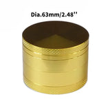 CRUSHER 40/50/63mm Dry Herb Grass Tobacco Grinder Zinc Alloy 4 Laye Manual Spice Herbal Grinders for Smoking Accessories