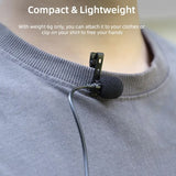 Lavalier Clip-on Type-C Connector Plug & Play Compatible with Insta360 ONE R/RS/X2/RS Microphone