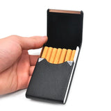 CRUSHER Portable Fashion Cigarette Case Magnetic Buckle Flip Cover PU Cigar for Lighter Card Storage Box Smoking Accessories