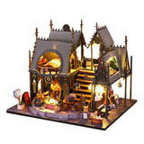 Wooden Room Nook Book Nooks Kit Bookshelf Decor, With Light DIY Model Kits For Adults
