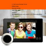 4.3" HD Smart Electronic Cat Eye Wireless Wifi Battery Doorbell Single Wakeup System Outdoor Visitor Reminder Visual Door Chime
