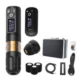 Ambition Soldier Wireless Tattoo Machine Pen Kit Coreless Motor with 2400mAh Battery 80pcs Mixed Cartridge for Tattoo Artist