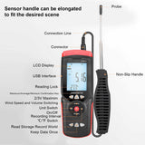 2in1 Mini Size Digital GT8911LCD Anemometer Thermal Handheld Wind Speed Volume Meter for Industrial Factory Office